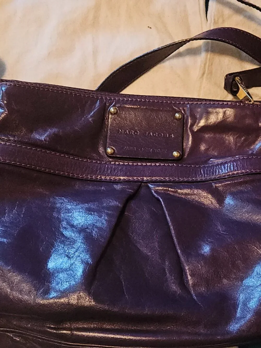 Marc Jacobs New York Leather Purple Hobo